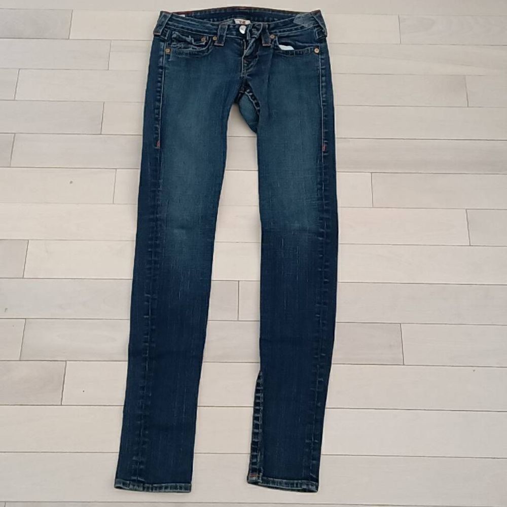 True Religion Women's Julie Mid-Rise Slim Fit Jeans Blue Size 27